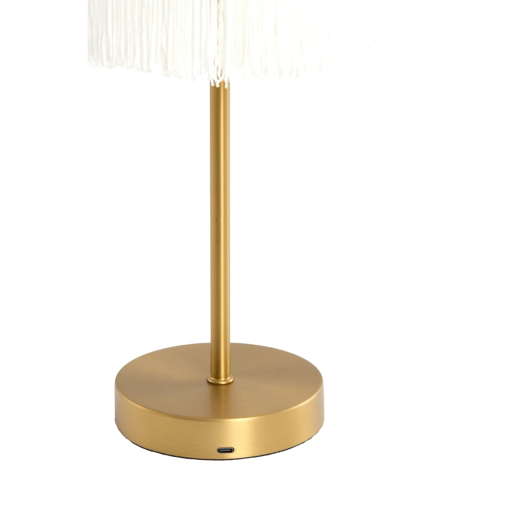 Wiederaufladbare Tischlampe Diny Gold mit Weiß Light & Living 8717807761707
