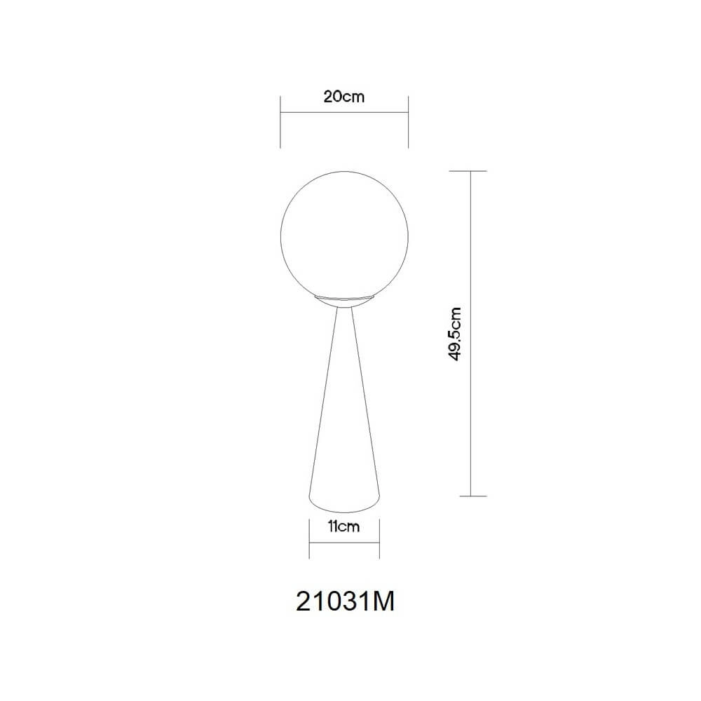 Tischlampe Pinpal mit weißem konvexem Glas Globo 9007371447343