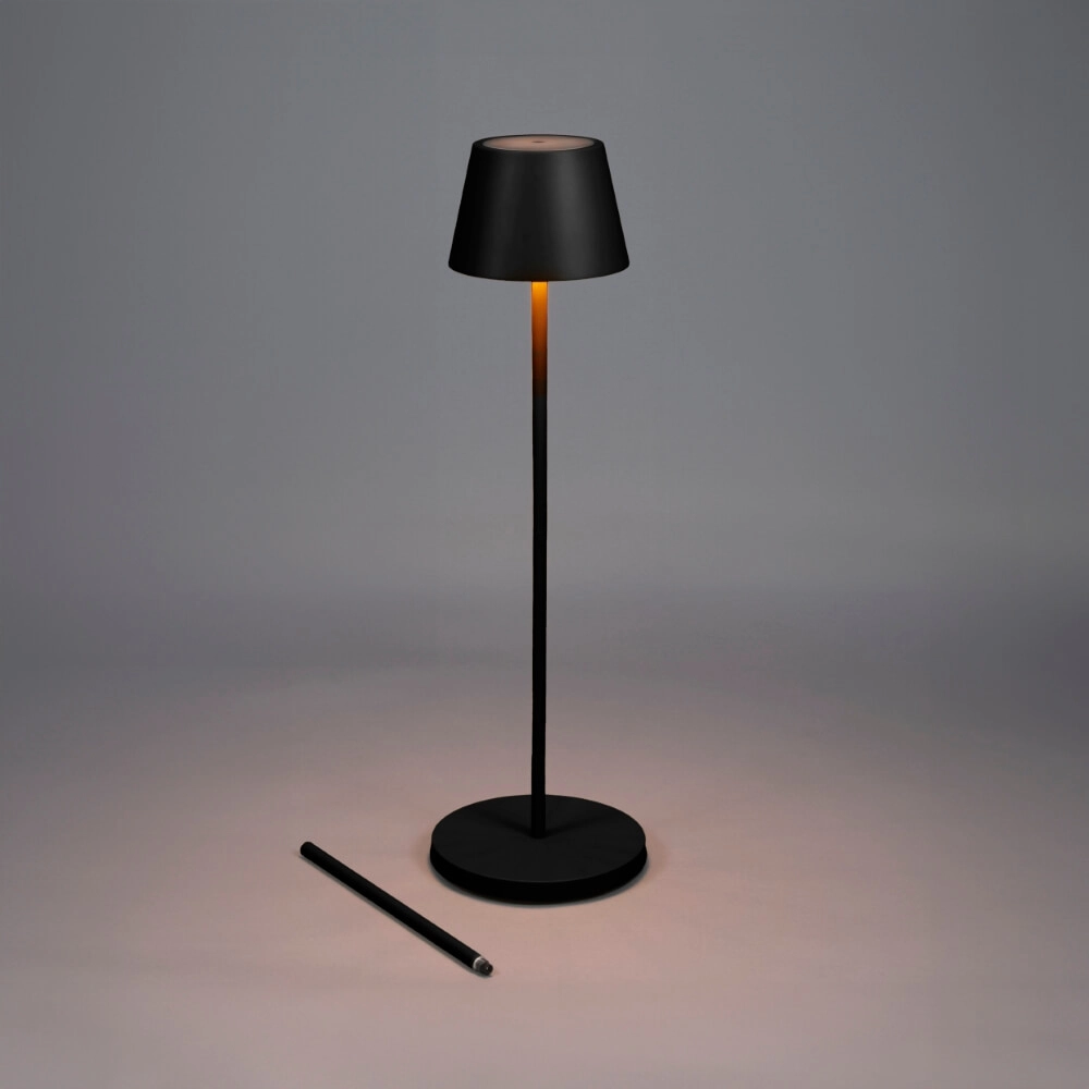 Wiederaufladbare Stehleuchte Pomezia Medium schwarz KonstSmide 7318307841756