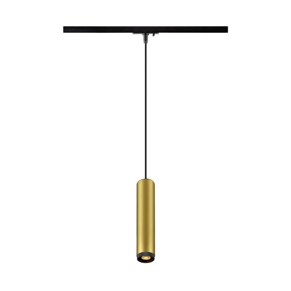 Pendelleuchte fÃ¼r Schiene Grip! L Schwarz-Gold 1-phasig SLV 4024163295772