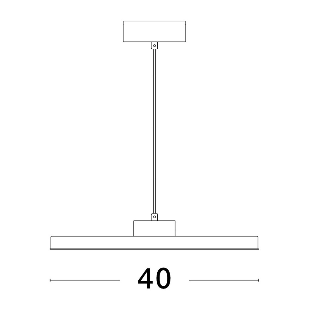 Schlanke Pendelleuchte Andria weiß Ø 40cm Lyora 5212017432018
