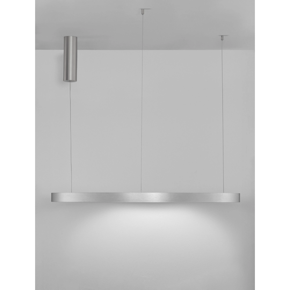 Design-Pendelleuchte Elowen silbergrau Ø 98cm Lyora 5212017439154