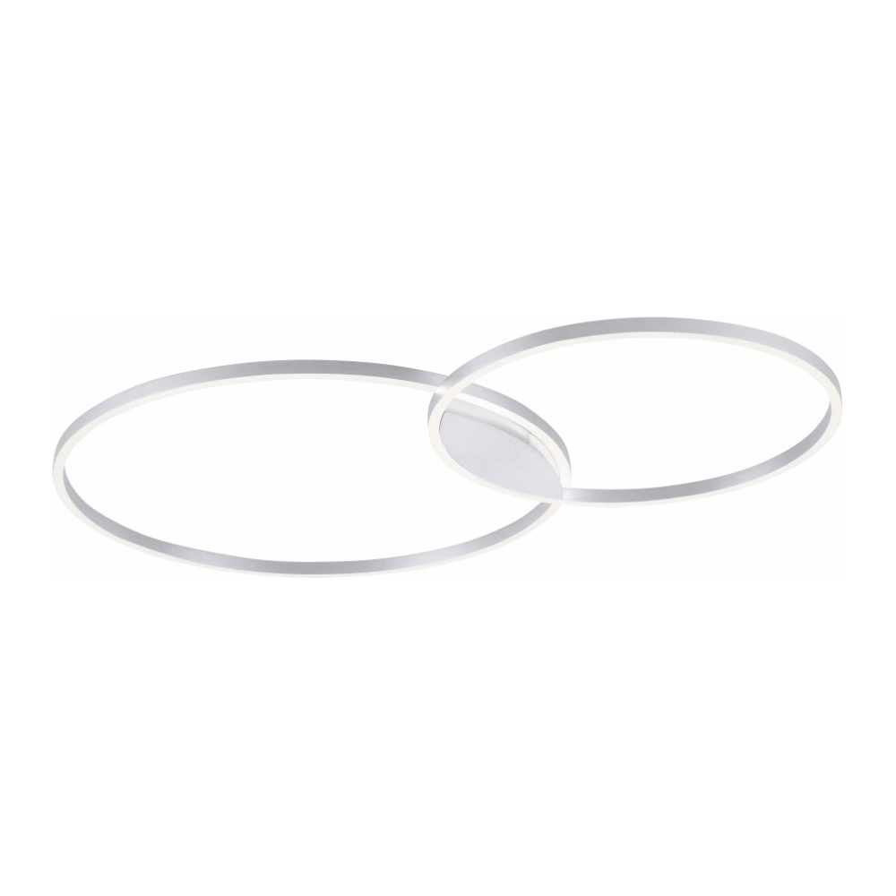 Deckenleuchte Q-Kate 2-Ring 124cm grau