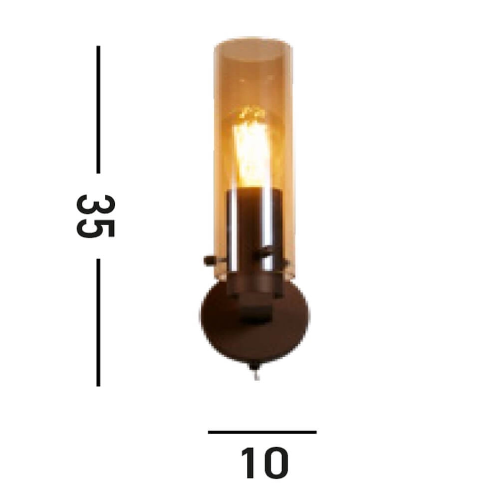 Design-Wandleuchte Sweden II Mokka-Braun Searchlight 5053423272054