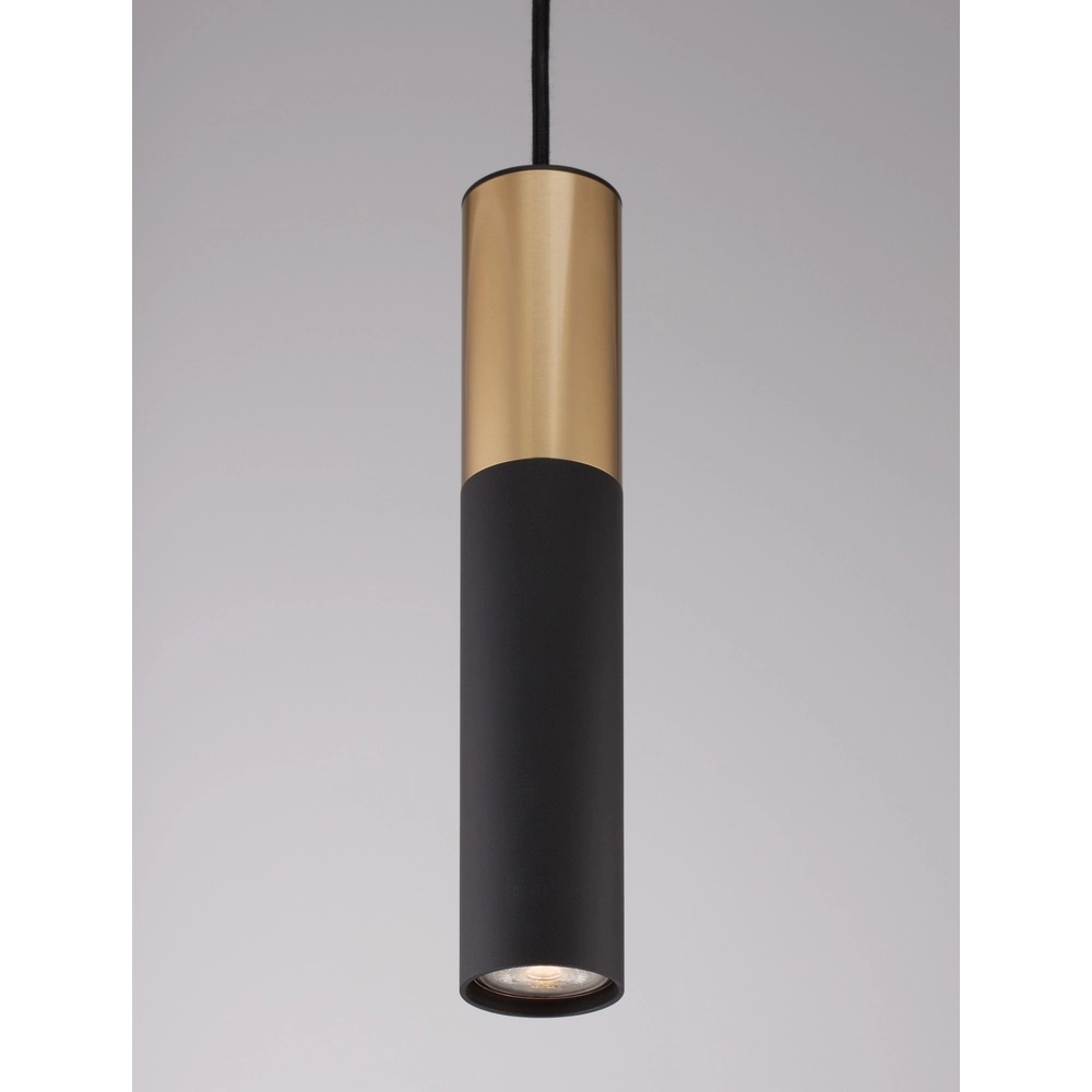 Pendelleuchte Pongo M Single 30cm gold mit schwarz Lyora 5212017430342