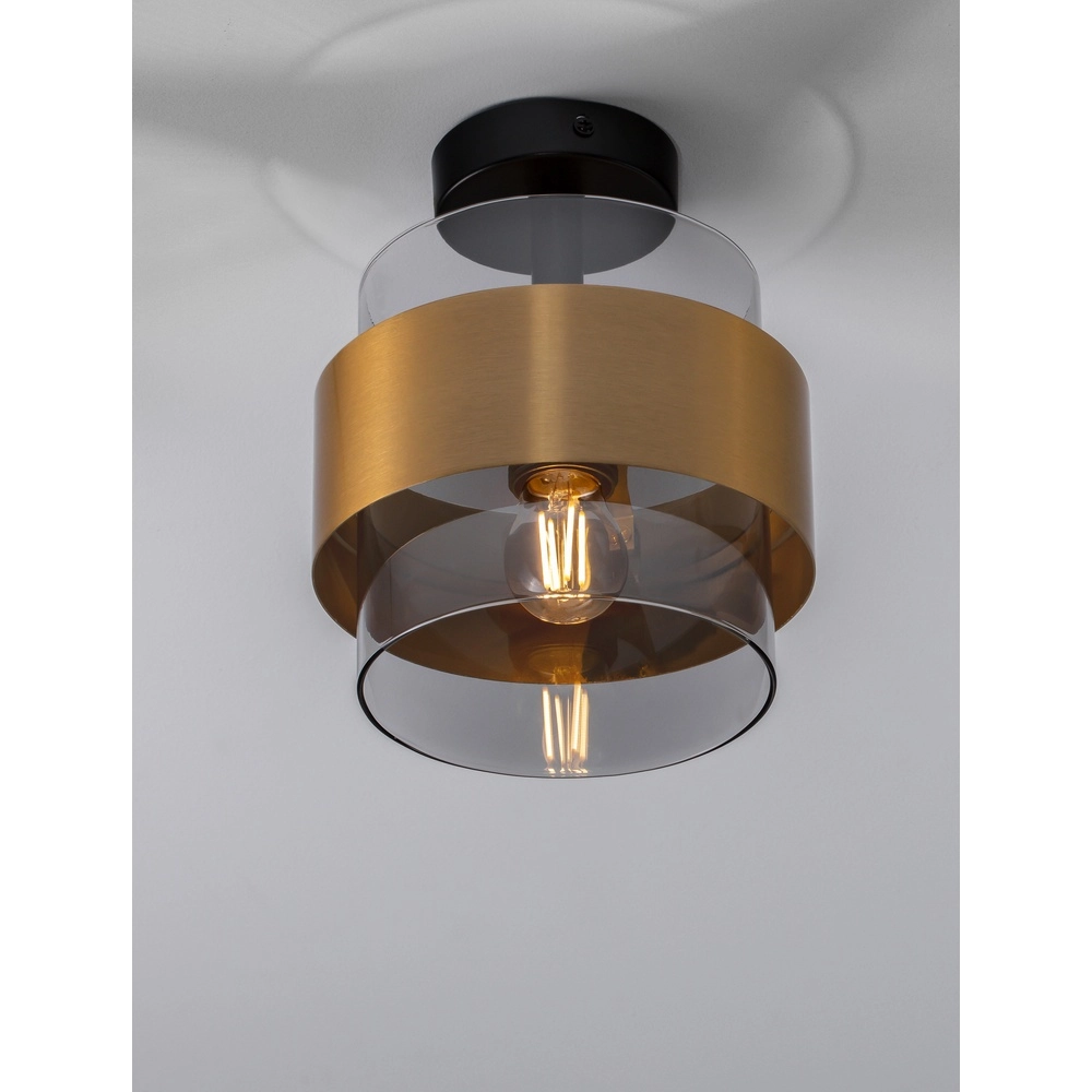 Deckenlampe Sianna Ø 18cm schwarz mit gold