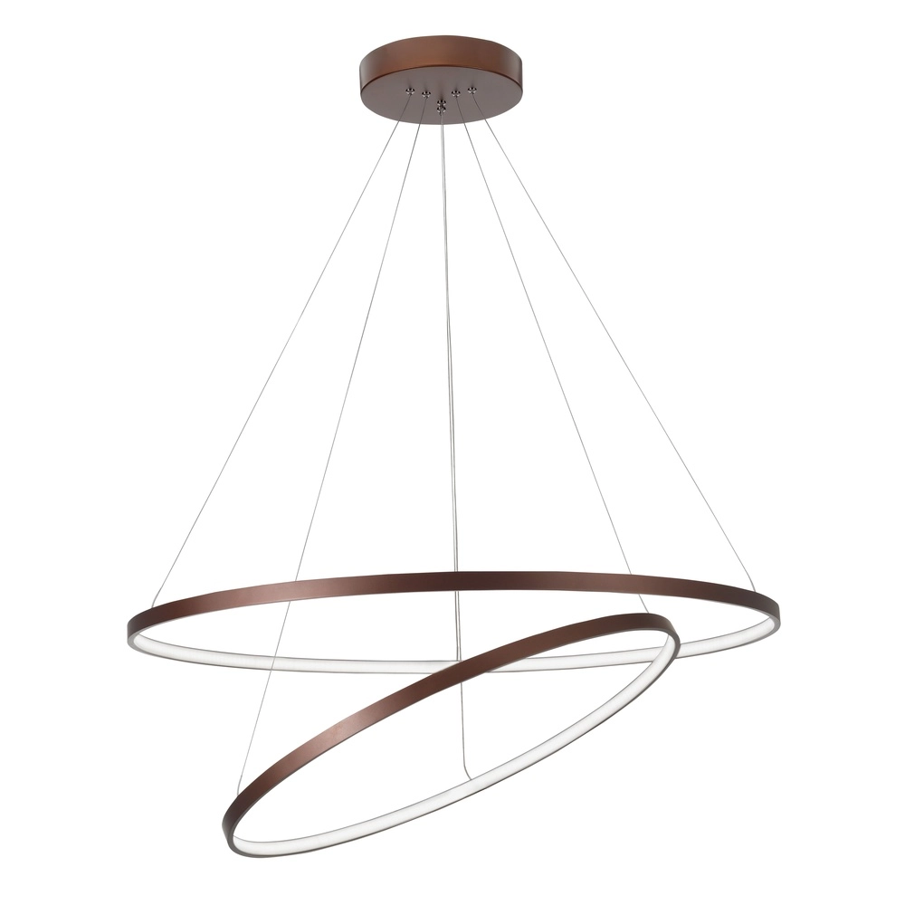 Design-Pendelleuchte Ferrol Kaffee Braun Doppel Lyora 5212017407221
