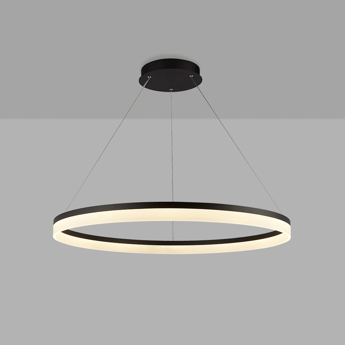 Elegante Pendellampe Ara Ø 100 cm schwarz Lyora 5053423307206