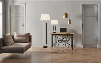 Tischlampe Jazz Schwarz mit Metallic-Grau Searchlight 5053423193069