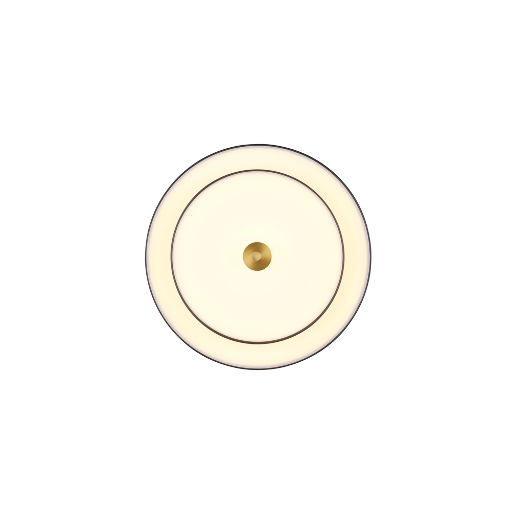 Moderne Deckenleuchte Keaton schwarz mit gold Ø 40cm Trio 4017807653687