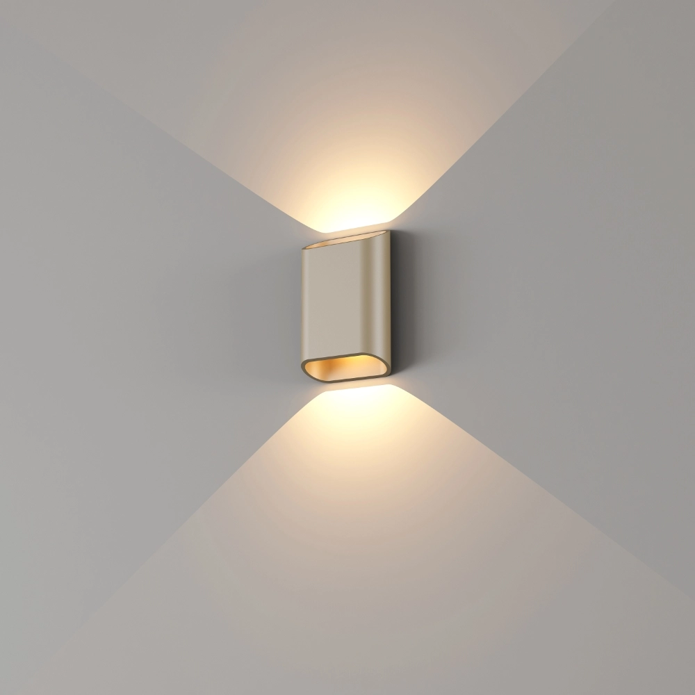 Design-Wandlampe Diaz-S Dämpfen bis warmen Champagner