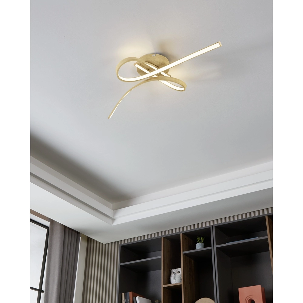 LED-Deckenlampe mit Holzoptik Selvina 2 68 cm Eglo 9008606310296