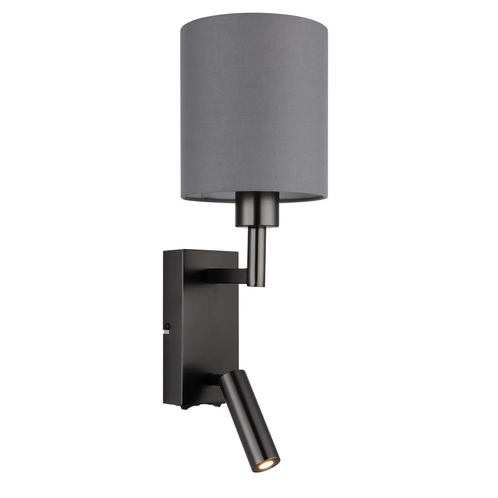 Nachttischlampe Zamora Schwarz mit Kappe Globo 9007371572892