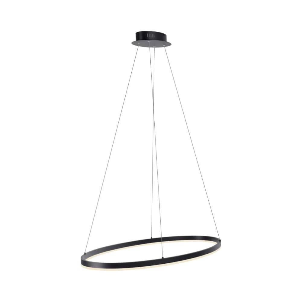 Anthrazitfarbene Hängelampe Titus Ø 80cm