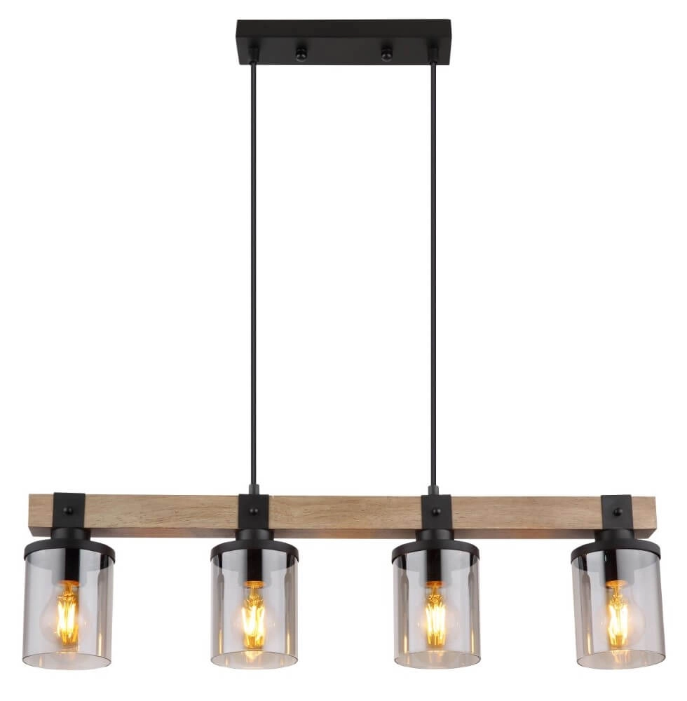 Hängelampe aus Holz Lila 4-Licht Globo 9007371431724