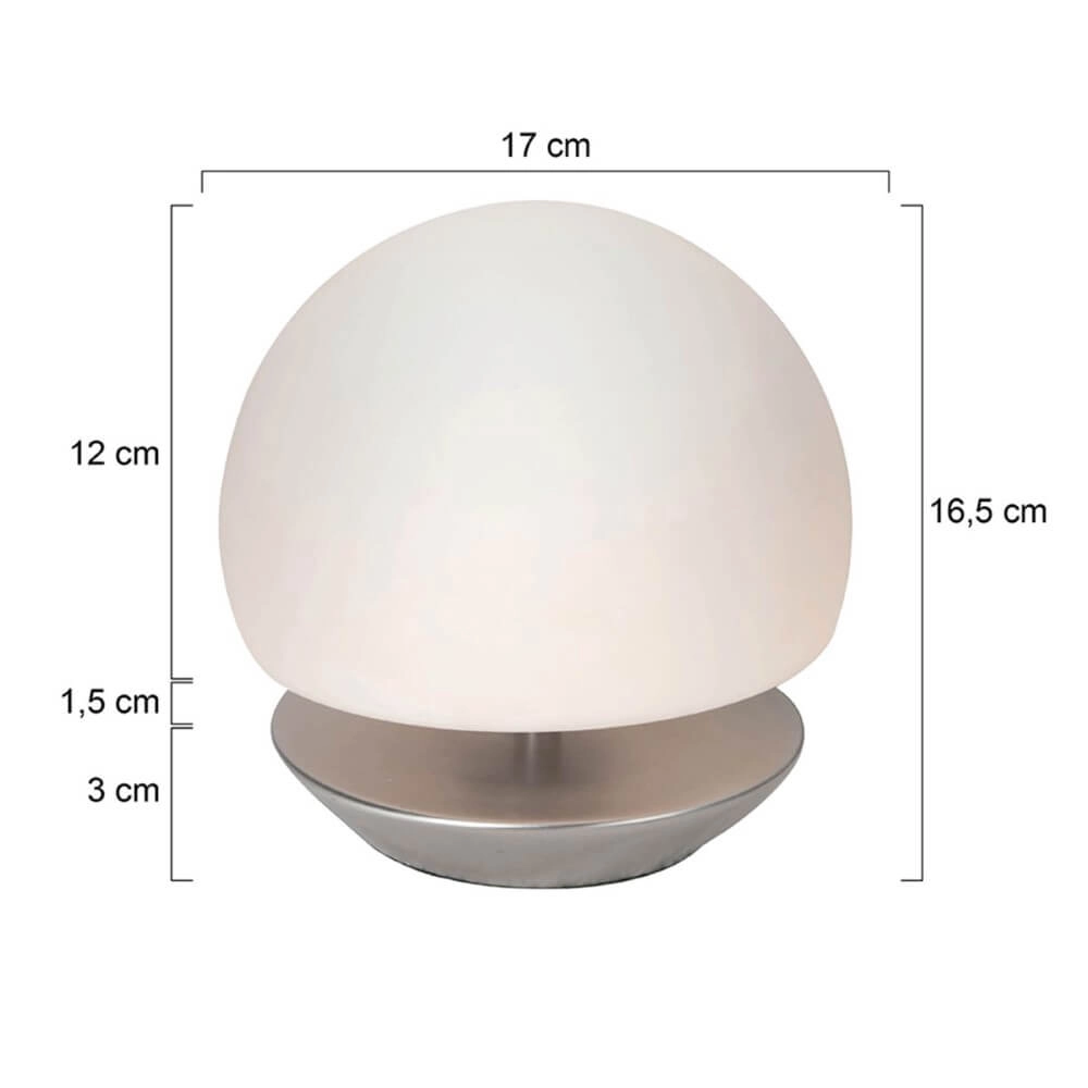 Tischlampe Ancilla 17 cm metallic-grau Steinhauer 8712746114331