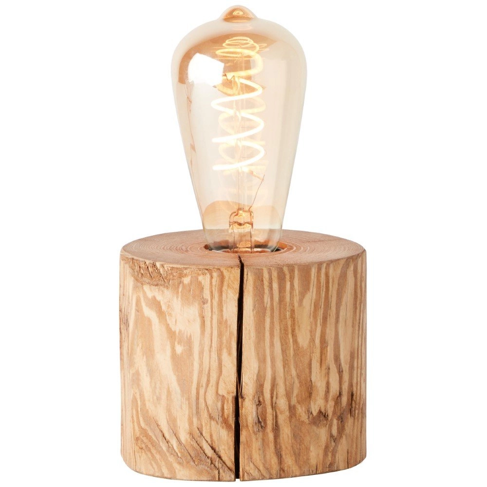 Tischlampe aus Holz Trabo 10cm Holz braun
