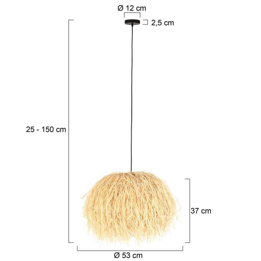 Pendelleuchte Grass strohfarben Steinhauer 8712746173482