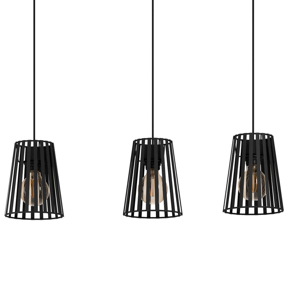 Schwarze Hängelampe Bogota 3-flammig Stars of Light 9008606220755