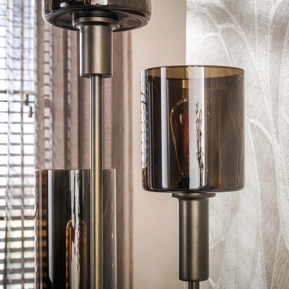 Design-Stehlampe Sepiora 5-helles Sienabraun Lyora 8716803515345