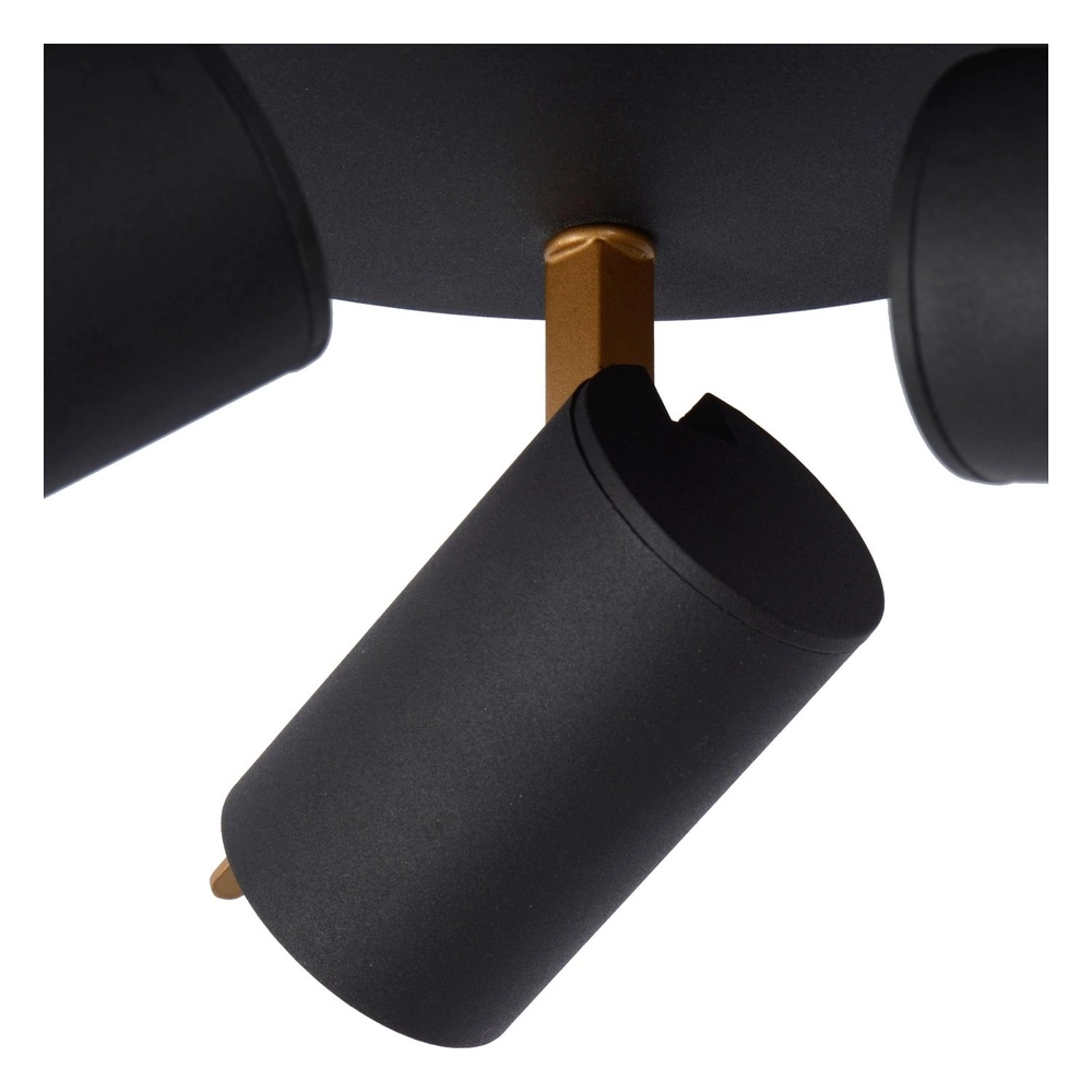 Deckenlampe Grony 3-Licht Schwarz Lucide 5411212176912
