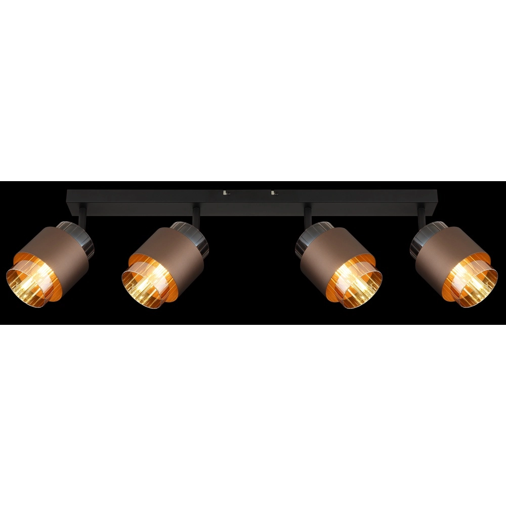 Design-Deckenlampe Milley 4-Licht Schwarz Globo 9007371589340