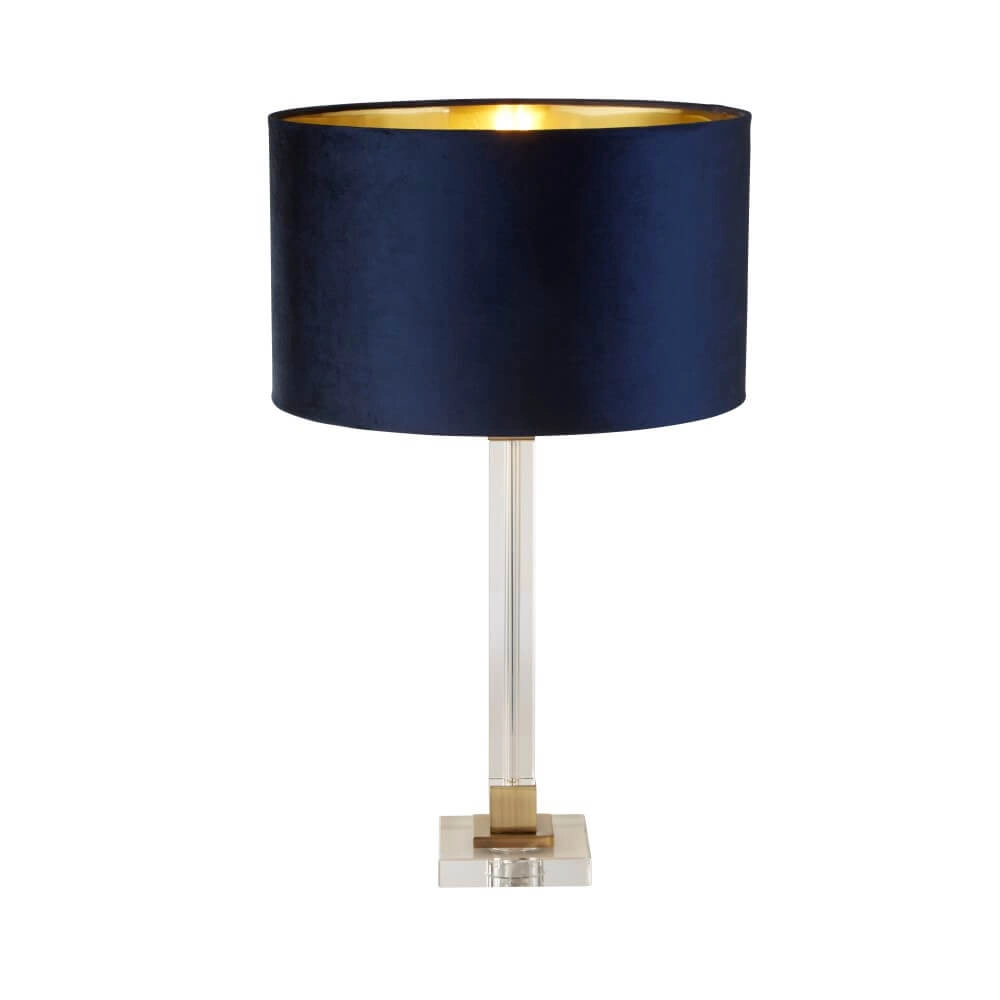 Designer-Tischlampe Scarborough Gold mit Dunkelblau Searchlight 5053423257006