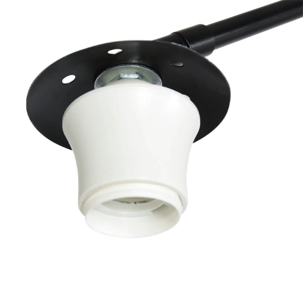 Schwarze Bogenlampe Sparkled mit Samtschirm Steinhauer 8712746145991