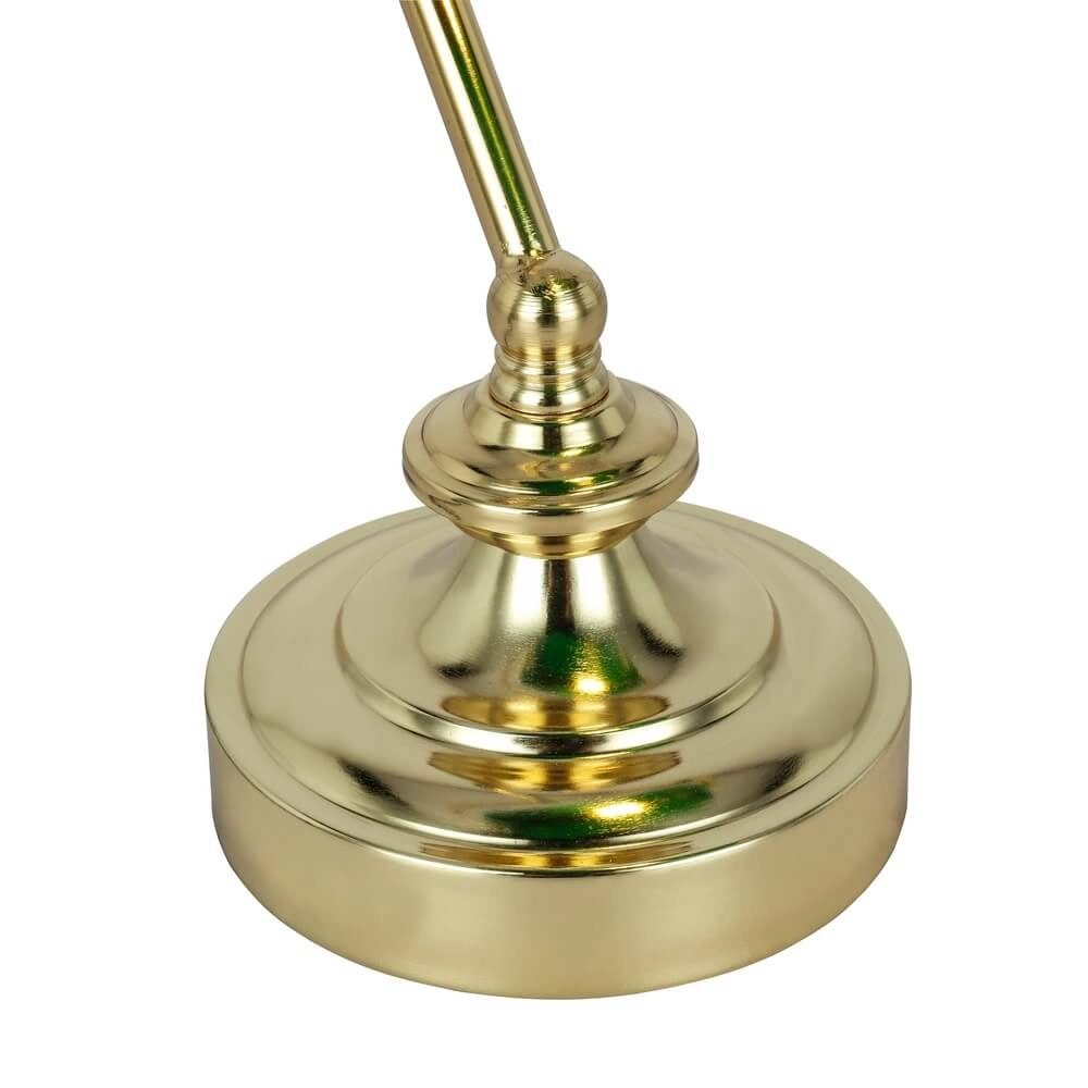 Klassische Schreibtischlampe Antique Gold mit grünem Glas Globo 9007371357451