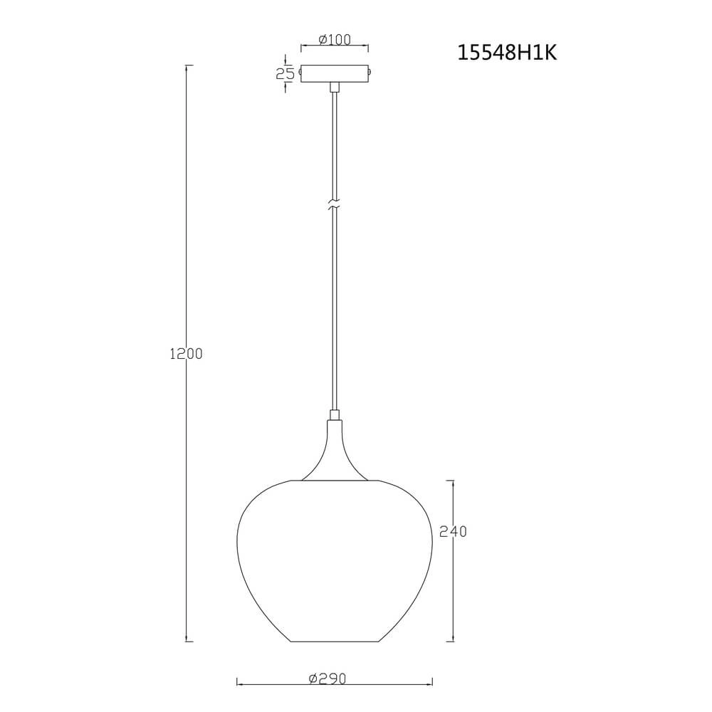 Anthrazit Pendelleuchte Maxy mit weißem Glas Ø 29cm Globo 9007371447176