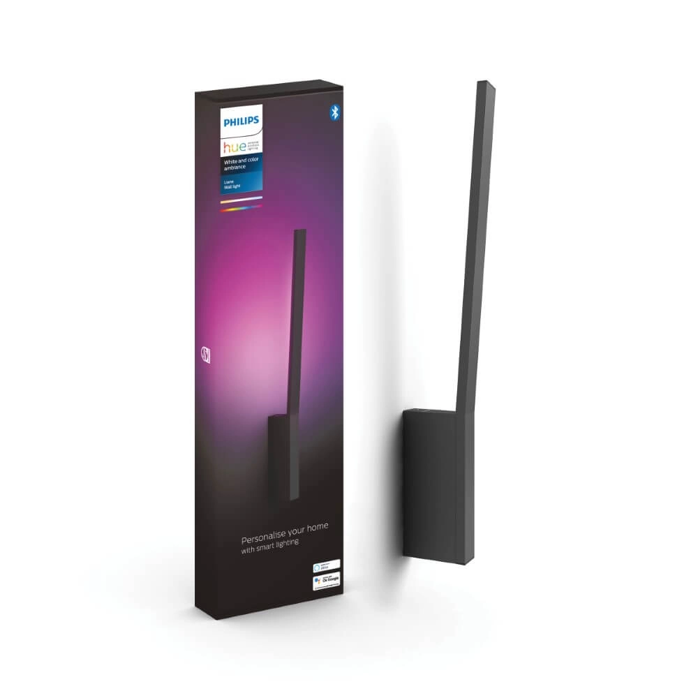 Wandleuchte Hintergrundbeleuchtung Hue Liane - White and Color Schwarz Philips 8719514343429