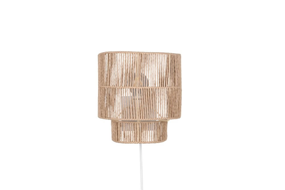 Japandi Wandleuchte Satna Rattan Trio 4017807636192
