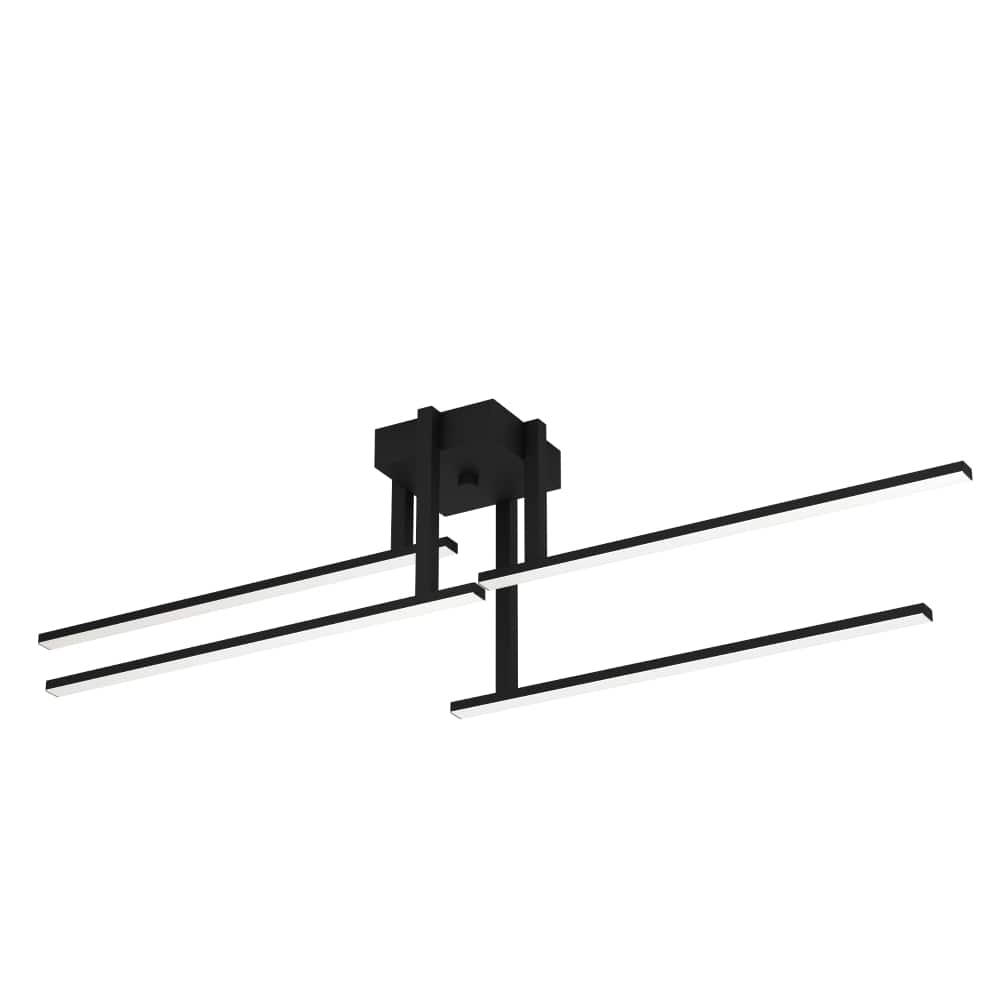 Schwarze Deckenlampe Ipolitto LED