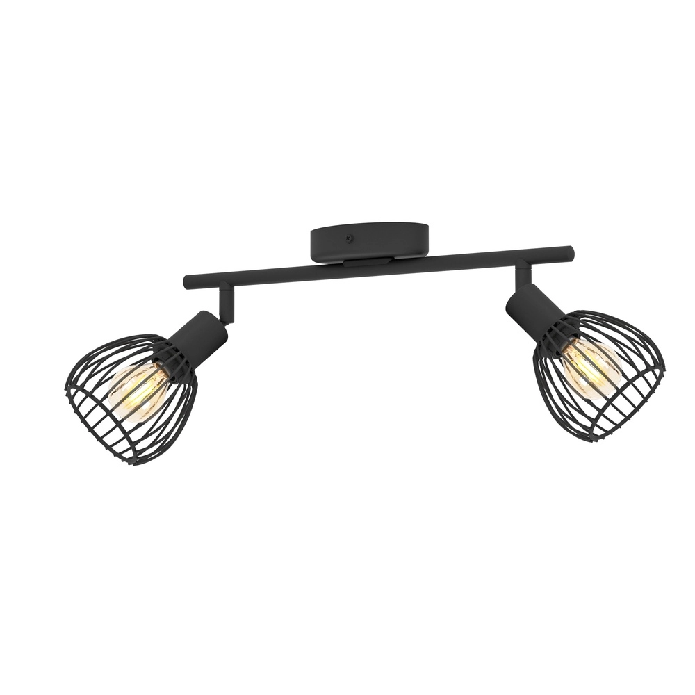 2-Licht Drahtlampenscheinwerfer Sonnino schwarz - E14 Eglo 9008606306039