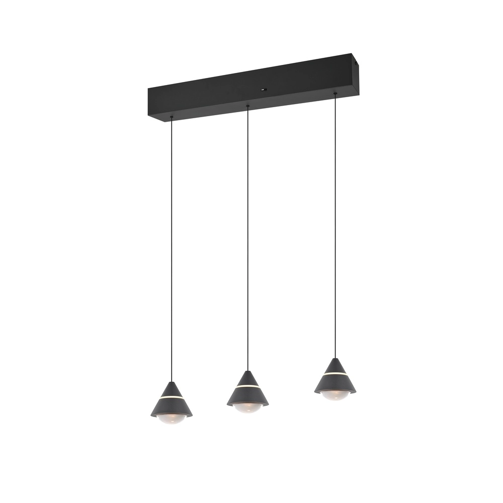 Design-Pendelleuchte Romeo 3-flammig schwarz