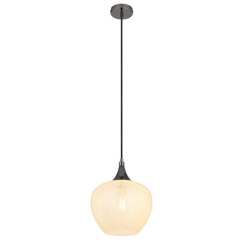 Anthrazit Pendelleuchte Maxy mit weißem Glas Ø 24cm