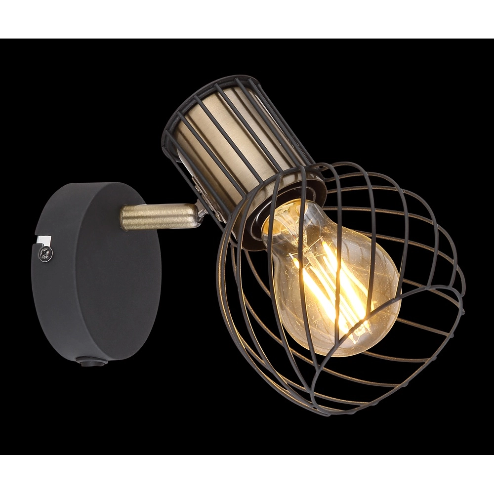 Wandlampe Argusto Schwarz Globo 9007371387717