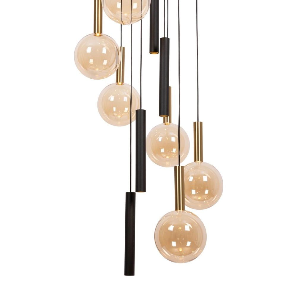 Vide Pendellampe Josiane Schwarz mit Gold Lucide Vibes 5411212212177