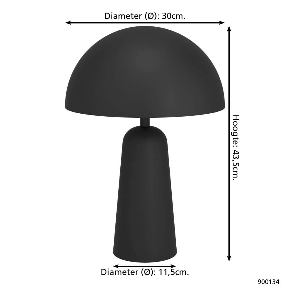 Schwarze Tischlampe Aranzola Eglo 9008606240012