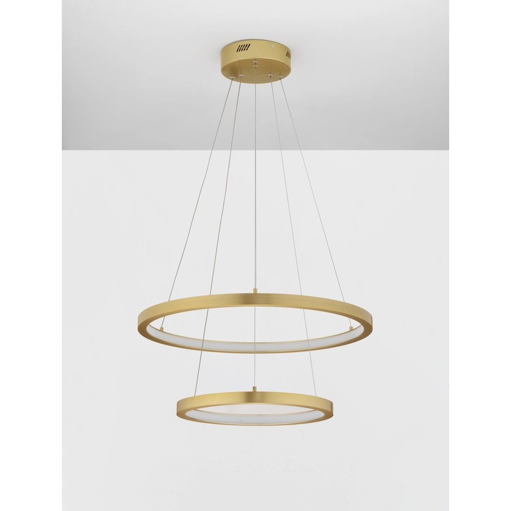 Goldene Pendelleuchte Empatia Design doppelt Lyora 5212017442703
