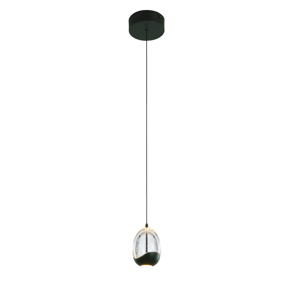 Pendelleuchte Clear Egg schwarz Einzel Ø 13cm