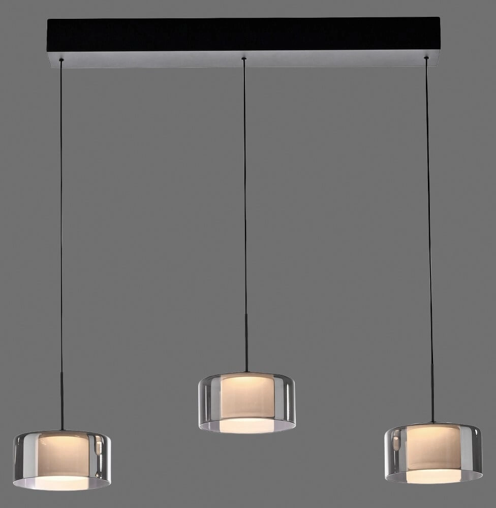 Hängelampe mit 3 Leuchten Rika Schwarz Paul Neuhaus 4012248383070