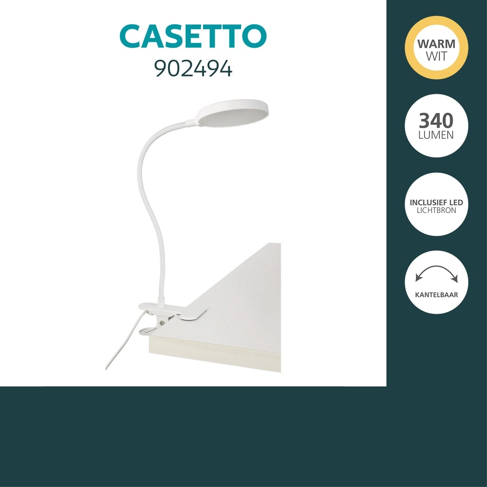 Klemmlampe Casetto Weiß Eglo 9008606389292
