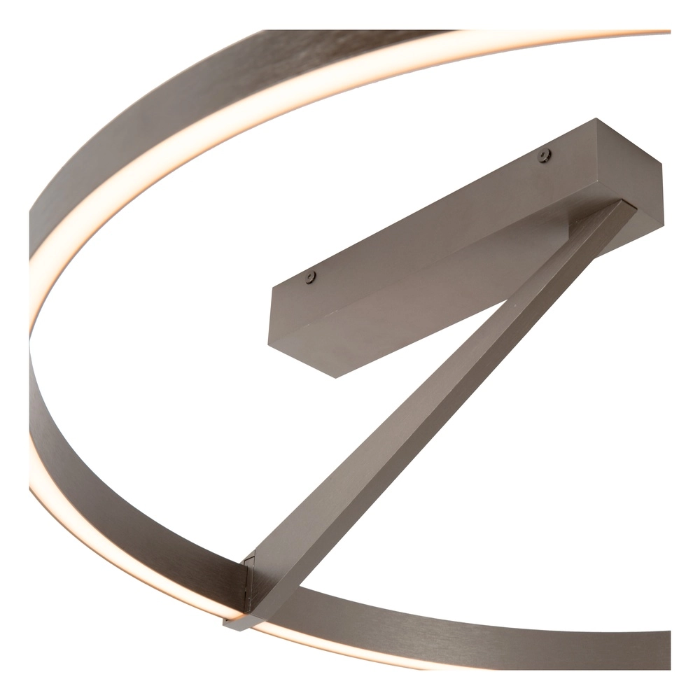 Design-Deckenlampe Applause Ø 60cm – gebürsteter Stahl – mit Fernbedienung Premium by Lucide 5411212221803