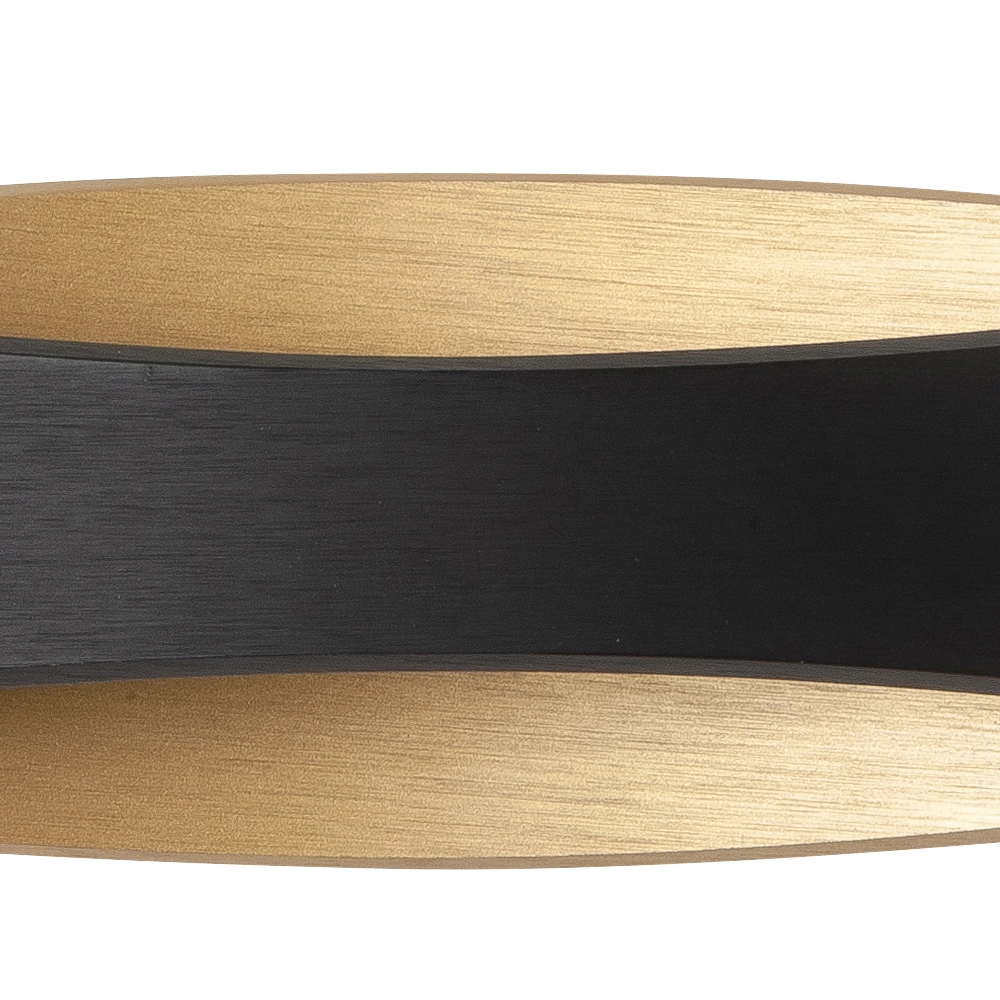 Schlanke Wandleuchte Medusa 25cm schwarz und gold Highlight 8718379050718