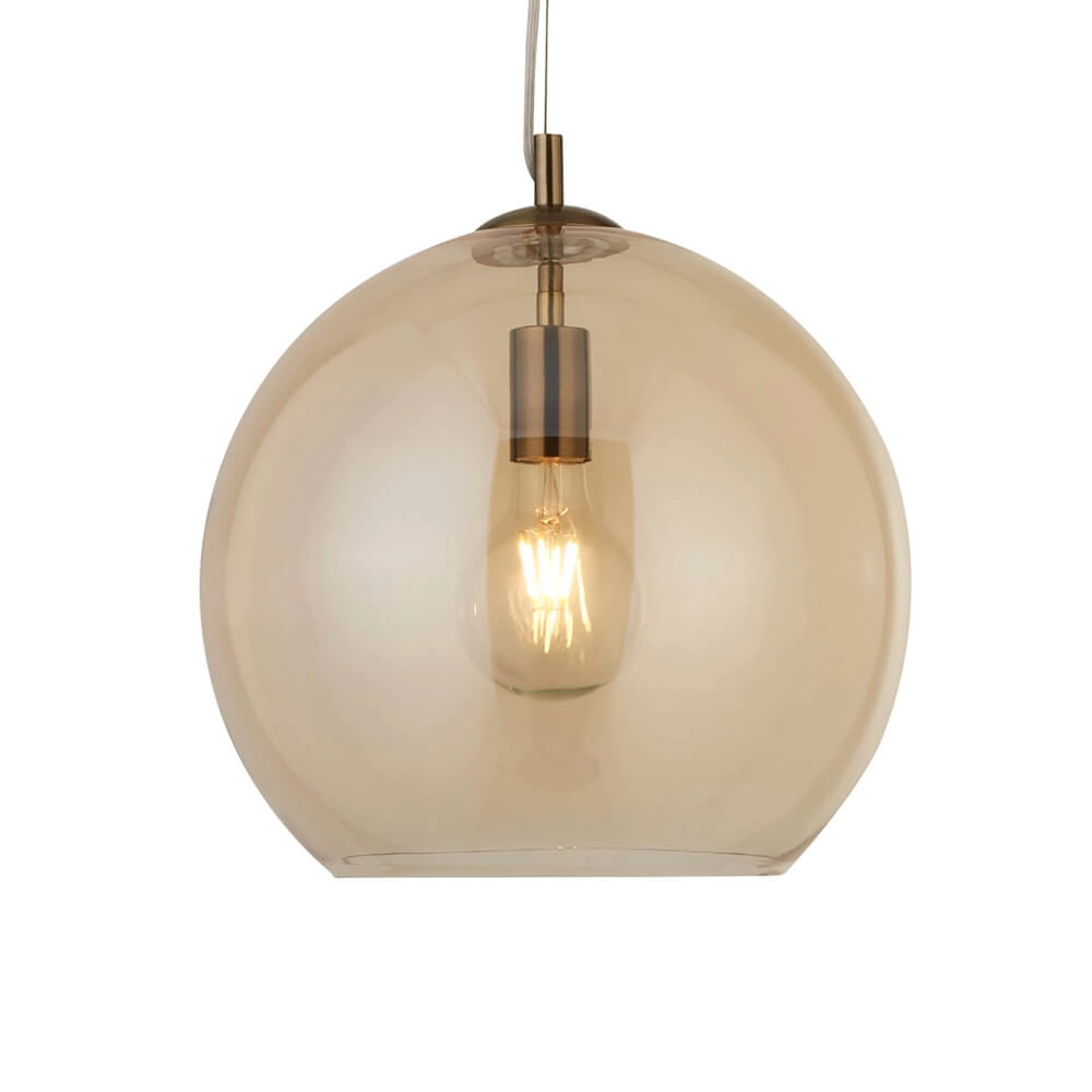 Bernstein Glas Hängelampe Balls Ø 30cm