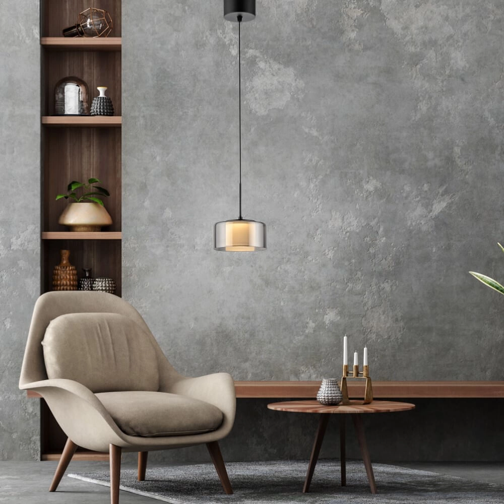 Schwarze Hängelampe Rika modern Paul Neuhaus 4012248383063
