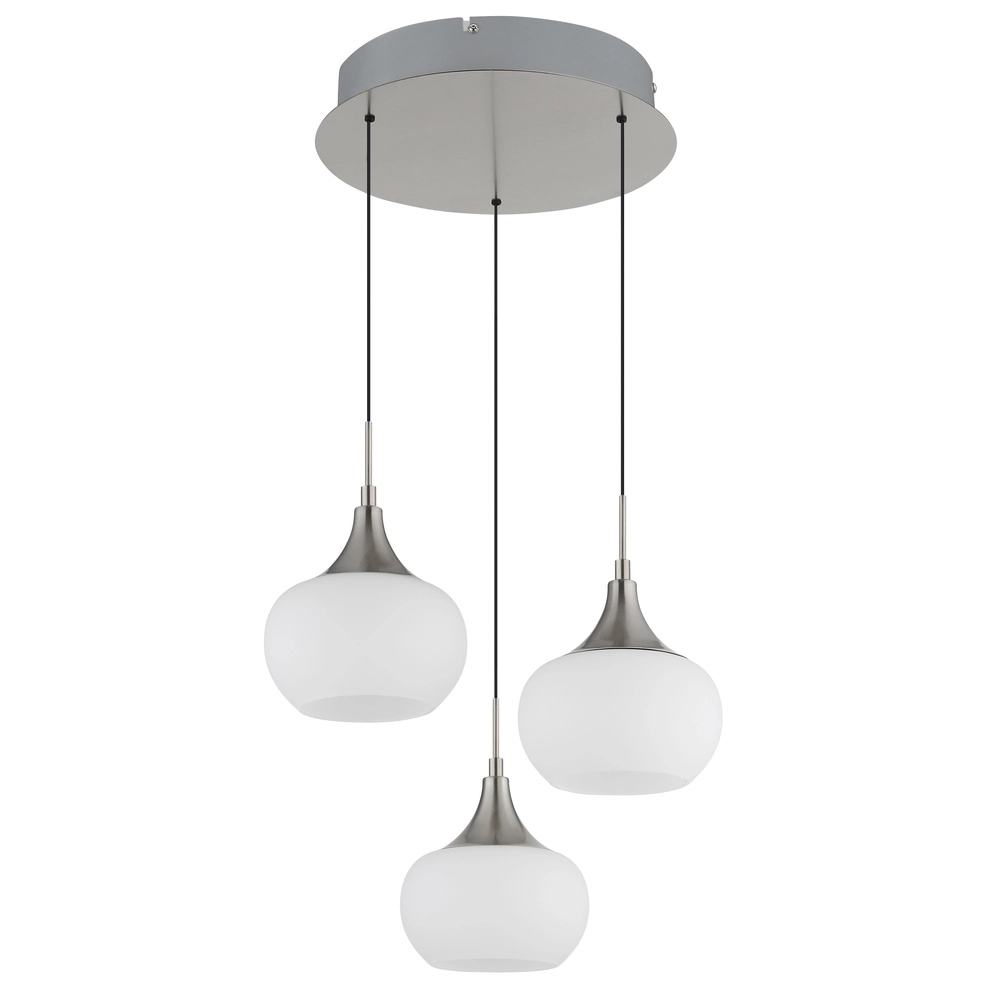 Design-Pendellampe Lui 3-Leicht-Nickel Globo 9007371589593