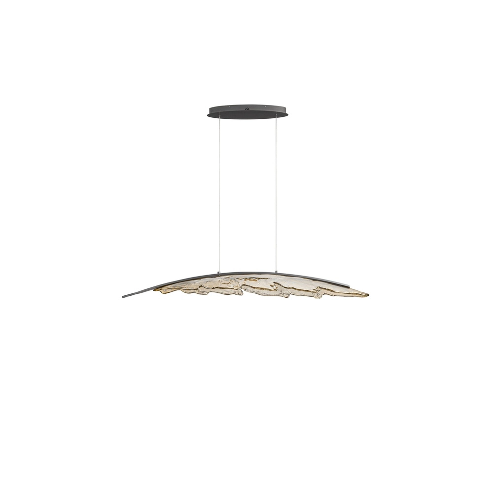 Design-Pendellampe Amado Anthrazit mit Mokka 131,5 cm Lyora 5212063500280
