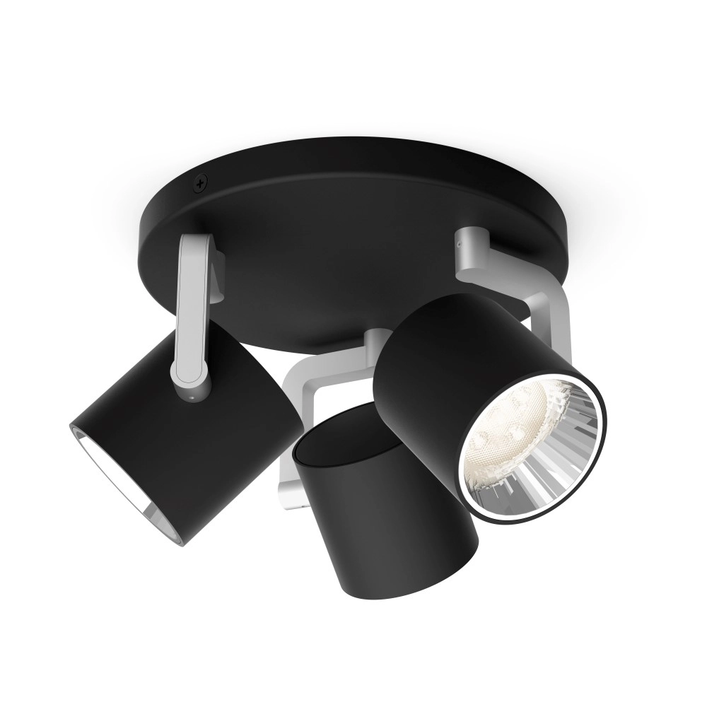 Strahler Byrl 3-Licht-Schwarz